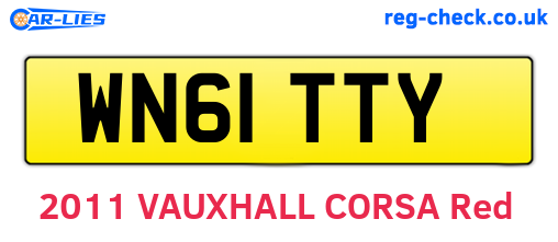 WN61TTY are the vehicle registration plates.