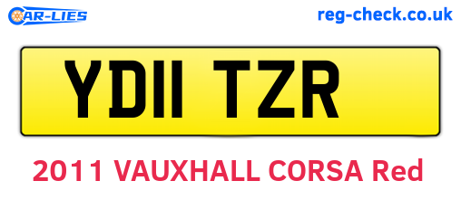 YD11TZR are the vehicle registration plates.