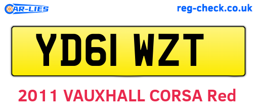 YD61WZT are the vehicle registration plates.
