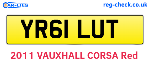 YR61LUT are the vehicle registration plates.