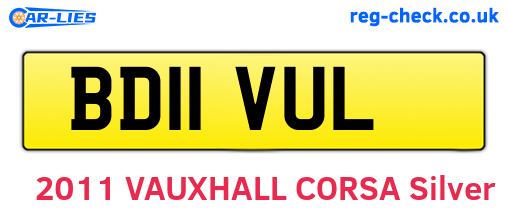 BD11VUL are the vehicle registration plates.