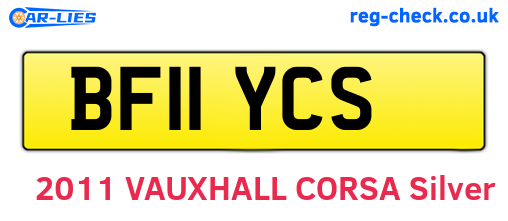 BF11YCS are the vehicle registration plates.