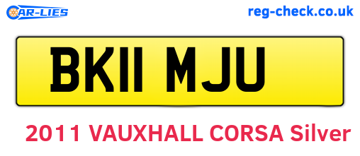 BK11MJU are the vehicle registration plates.