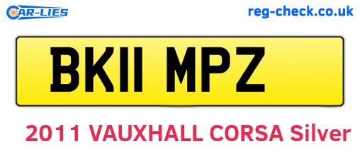 BK11MPZ are the vehicle registration plates.
