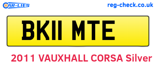 BK11MTE are the vehicle registration plates.