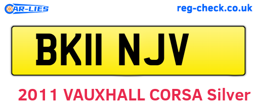 BK11NJV are the vehicle registration plates.