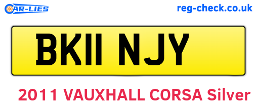 BK11NJY are the vehicle registration plates.