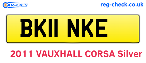 BK11NKE are the vehicle registration plates.