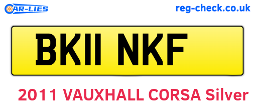 BK11NKF are the vehicle registration plates.