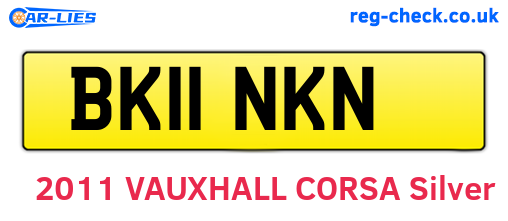 BK11NKN are the vehicle registration plates.