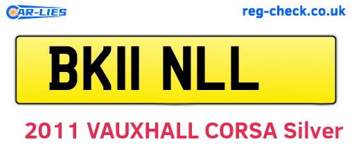 BK11NLL are the vehicle registration plates.