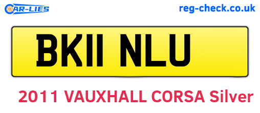 BK11NLU are the vehicle registration plates.
