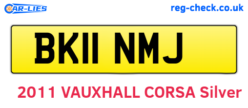 BK11NMJ are the vehicle registration plates.