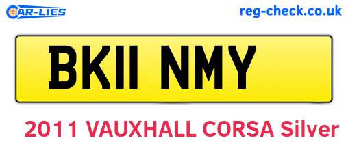 BK11NMY are the vehicle registration plates.