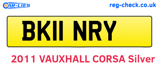 BK11NRY are the vehicle registration plates.