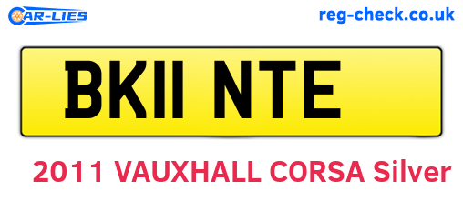 BK11NTE are the vehicle registration plates.