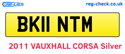 BK11NTM are the vehicle registration plates.