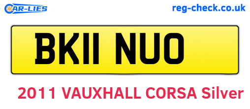 BK11NUO are the vehicle registration plates.
