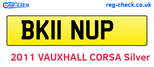 BK11NUP are the vehicle registration plates.