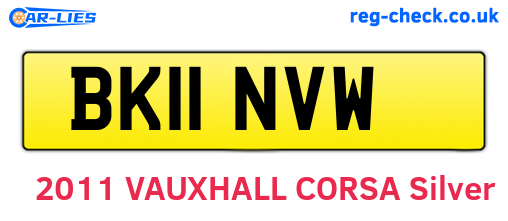 BK11NVW are the vehicle registration plates.
