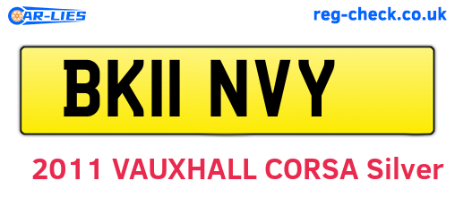 BK11NVY are the vehicle registration plates.
