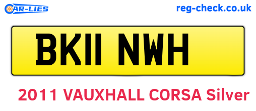 BK11NWH are the vehicle registration plates.