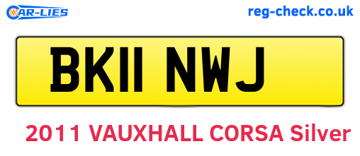 BK11NWJ are the vehicle registration plates.