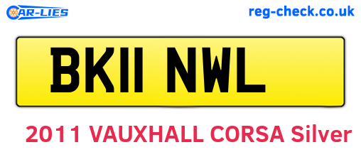 BK11NWL are the vehicle registration plates.