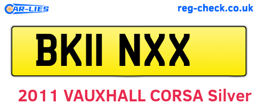 BK11NXX are the vehicle registration plates.