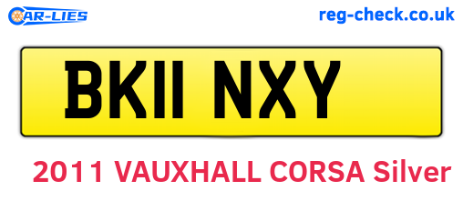 BK11NXY are the vehicle registration plates.