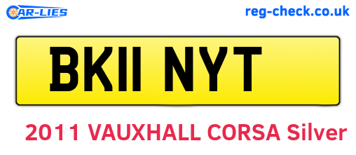 BK11NYT are the vehicle registration plates.