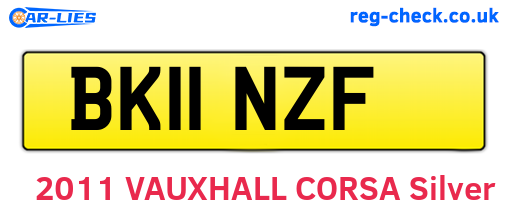 BK11NZF are the vehicle registration plates.