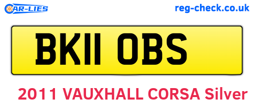 BK11OBS are the vehicle registration plates.