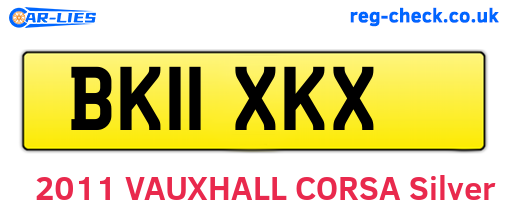 BK11XKX are the vehicle registration plates.
