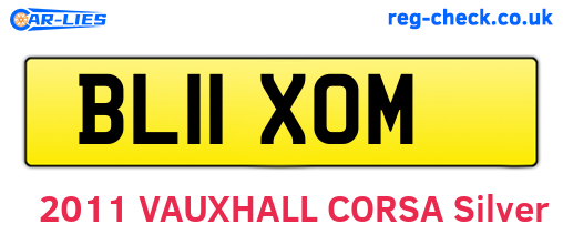 BL11XOM are the vehicle registration plates.