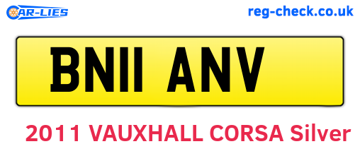 BN11ANV are the vehicle registration plates.