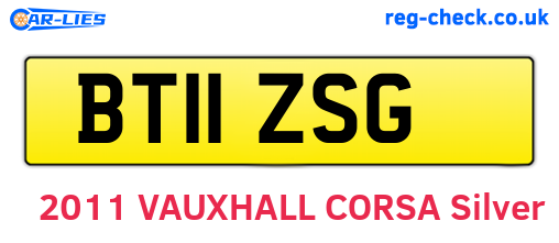 BT11ZSG are the vehicle registration plates.