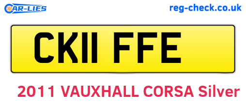 CK11FFE are the vehicle registration plates.