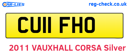 CU11FHO are the vehicle registration plates.