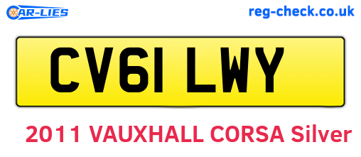 CV61LWY are the vehicle registration plates.