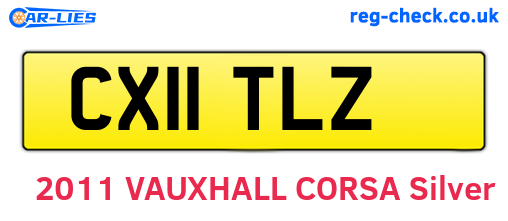CX11TLZ are the vehicle registration plates.