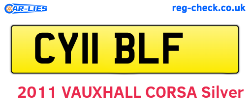 CY11BLF are the vehicle registration plates.