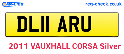DL11ARU are the vehicle registration plates.