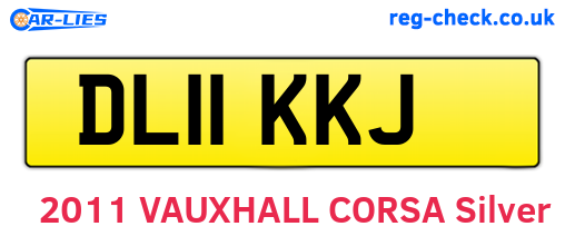 DL11KKJ are the vehicle registration plates.