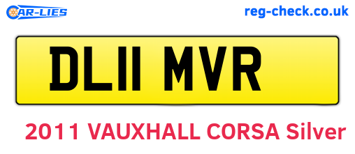 DL11MVR are the vehicle registration plates.