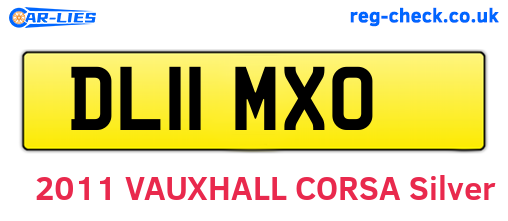 DL11MXO are the vehicle registration plates.