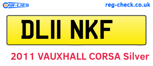 DL11NKF are the vehicle registration plates.