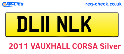 DL11NLK are the vehicle registration plates.