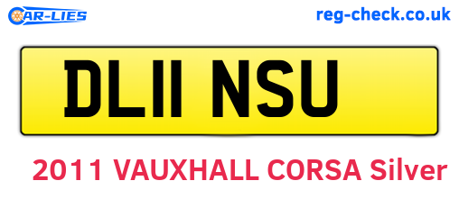 DL11NSU are the vehicle registration plates.