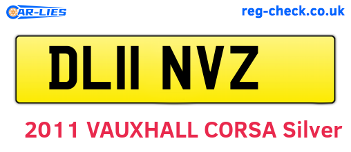 DL11NVZ are the vehicle registration plates.